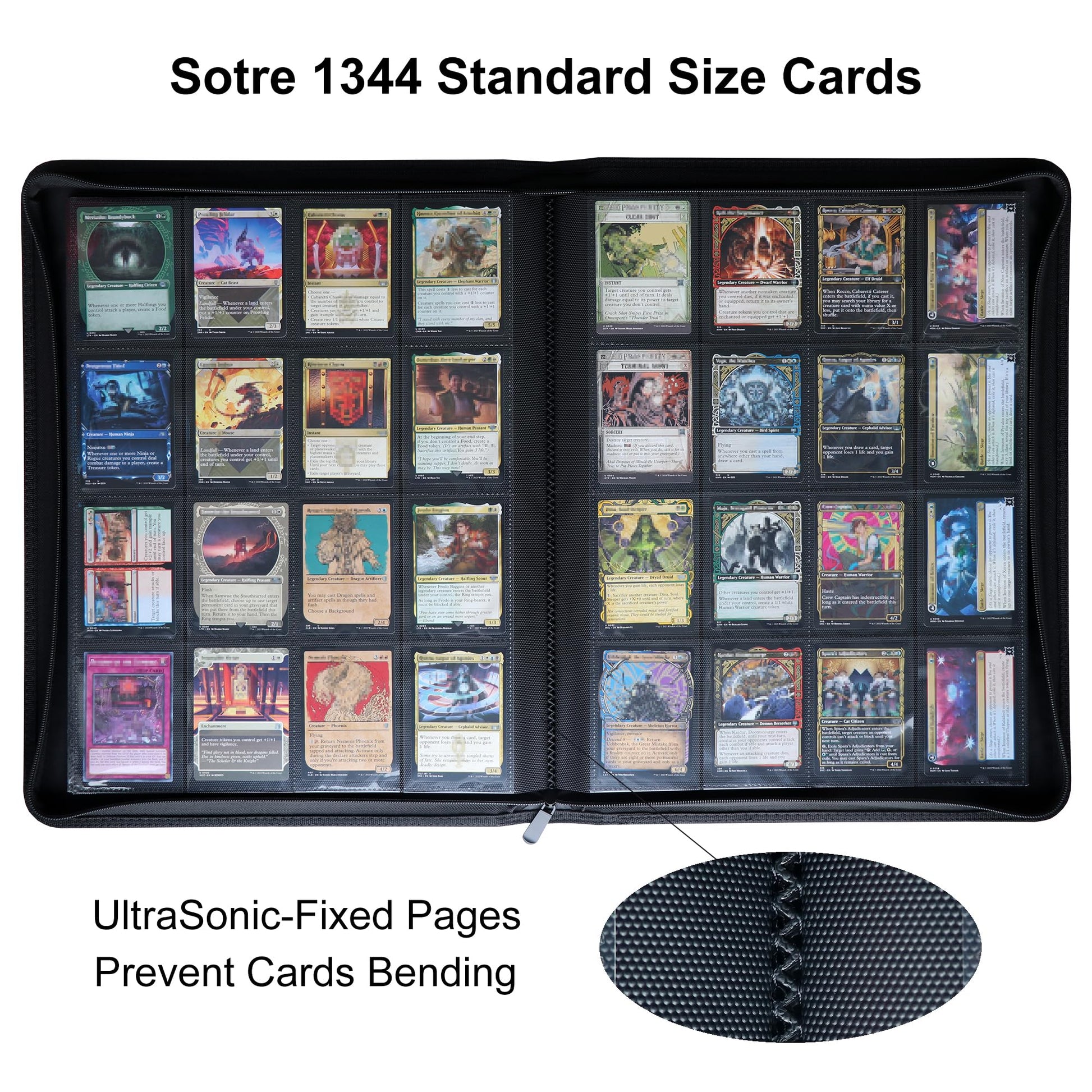 Alteagle 16 Pocket Card Binder, Fits 1344 Trading Cards Side Loading Ringless Card Album for TCG and Sports Cards