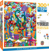 MasterPieces 300 Piece EZ Grip Jigsaw Puzzle, Vibrant Colorful Fantasy Artwork, Extra Large Easy Grip Pieces, Recycled Board Random Cut, Adult Puzzle