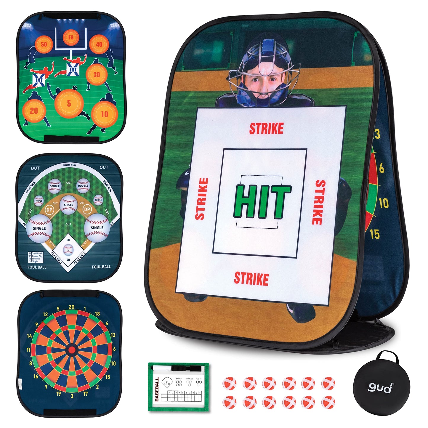 GUD Baseball & Darts Games, Sports Gifts for Kids Teens Adults, Target Party Toy, Tailgating Indoor Outdoor Fun