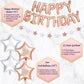 PartyHooman Sweet 16 Birthday Decorations Rose Gold With Sweet 16 Sash and Tiara Set, 2Pcs Backdrop, 25Pcs Pre-assembled Photo Booth Props, Balloons