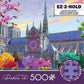 Ceaco - Colorful Notre Dame - 500 Large Piece Jigsaw Puzzle for Adults