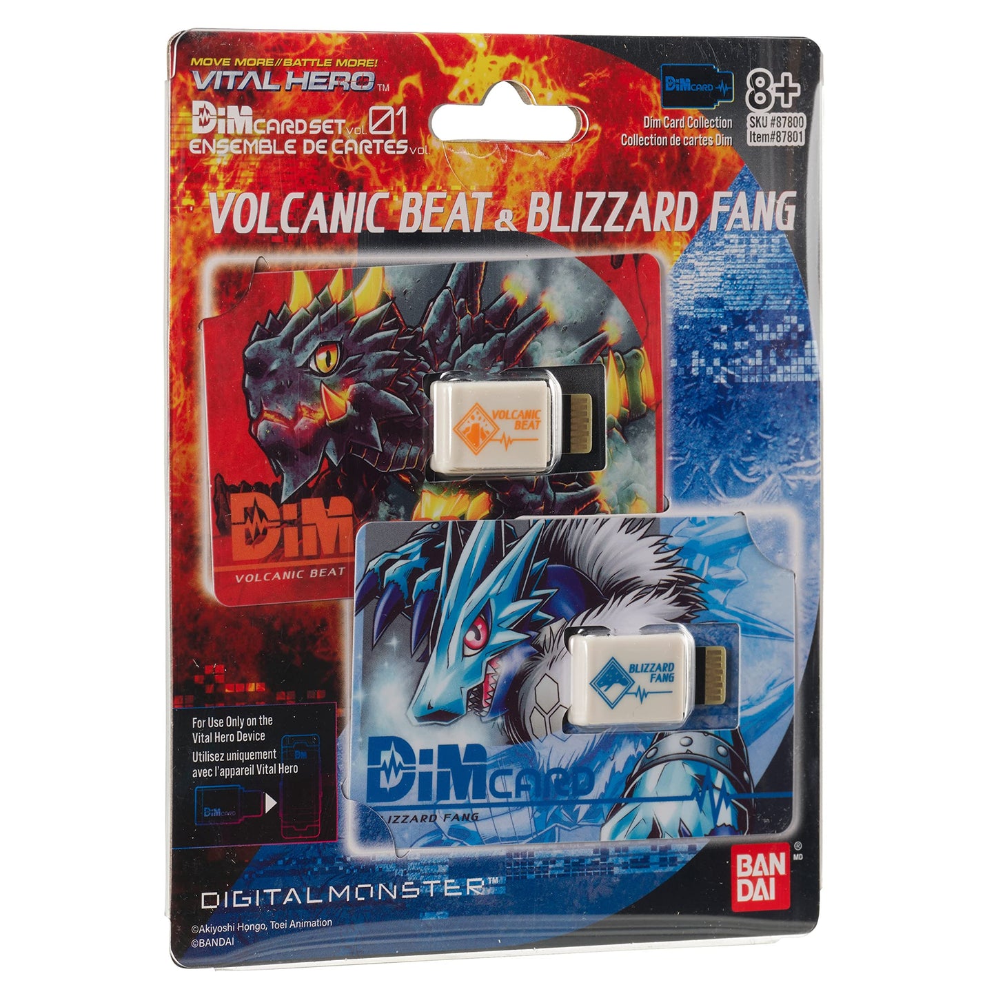 Bandai Namco - Digimon - Vital Hero DIM Card Pack (Volcanic Beat & Blizzard Fang)