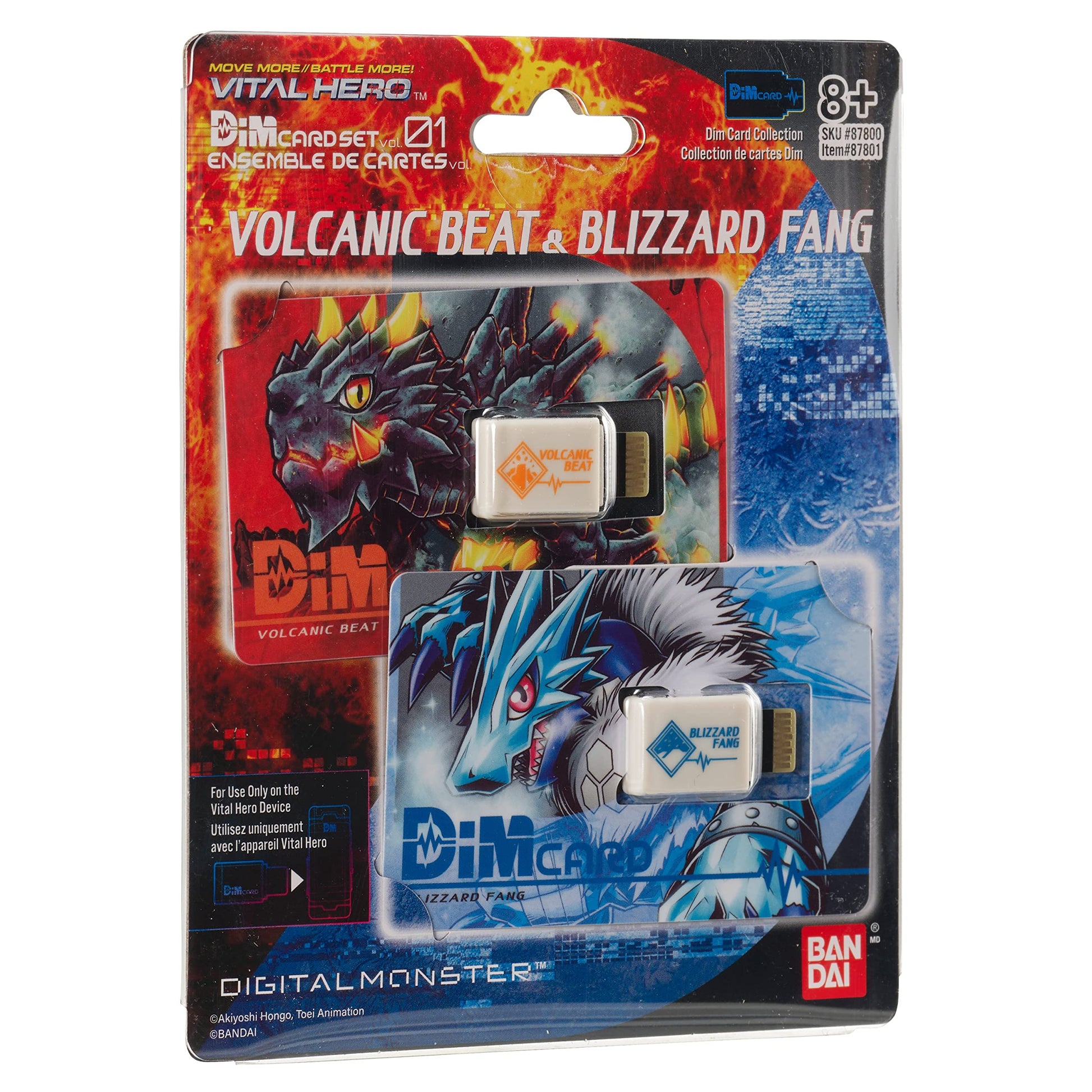 Bandai Namco - Digimon - Vital Hero DIM Card Pack (Volcanic Beat & Blizzard Fang)