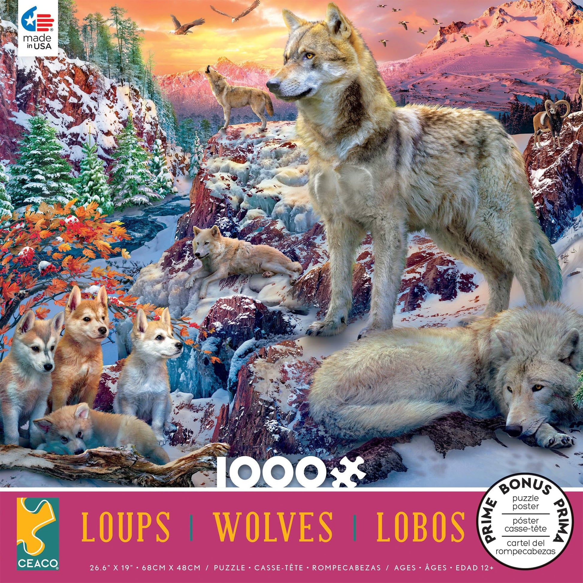 Ceaco - Wolves - Winter Wolves - 1000 Piece Jigsaw Puzzle
