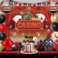Casino Theme Party Decorations, happy Birthday banner, Las Vegas Party Decorations, casino Backdrop, Casino birthday Honeycomb Centerpieces, casino
