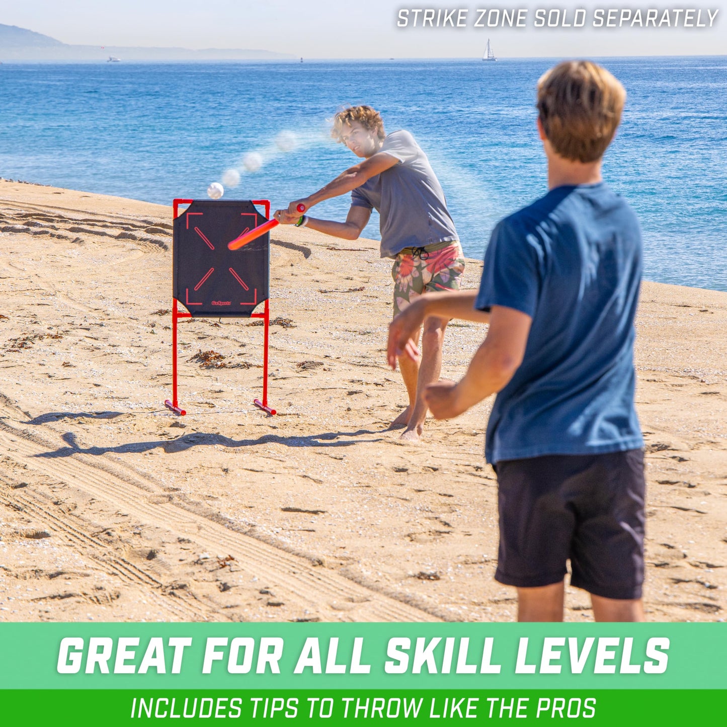 GoSports LotBall AIR Backyard Baseball Bat and Ball Set - Plastic Baseball Game for Kids