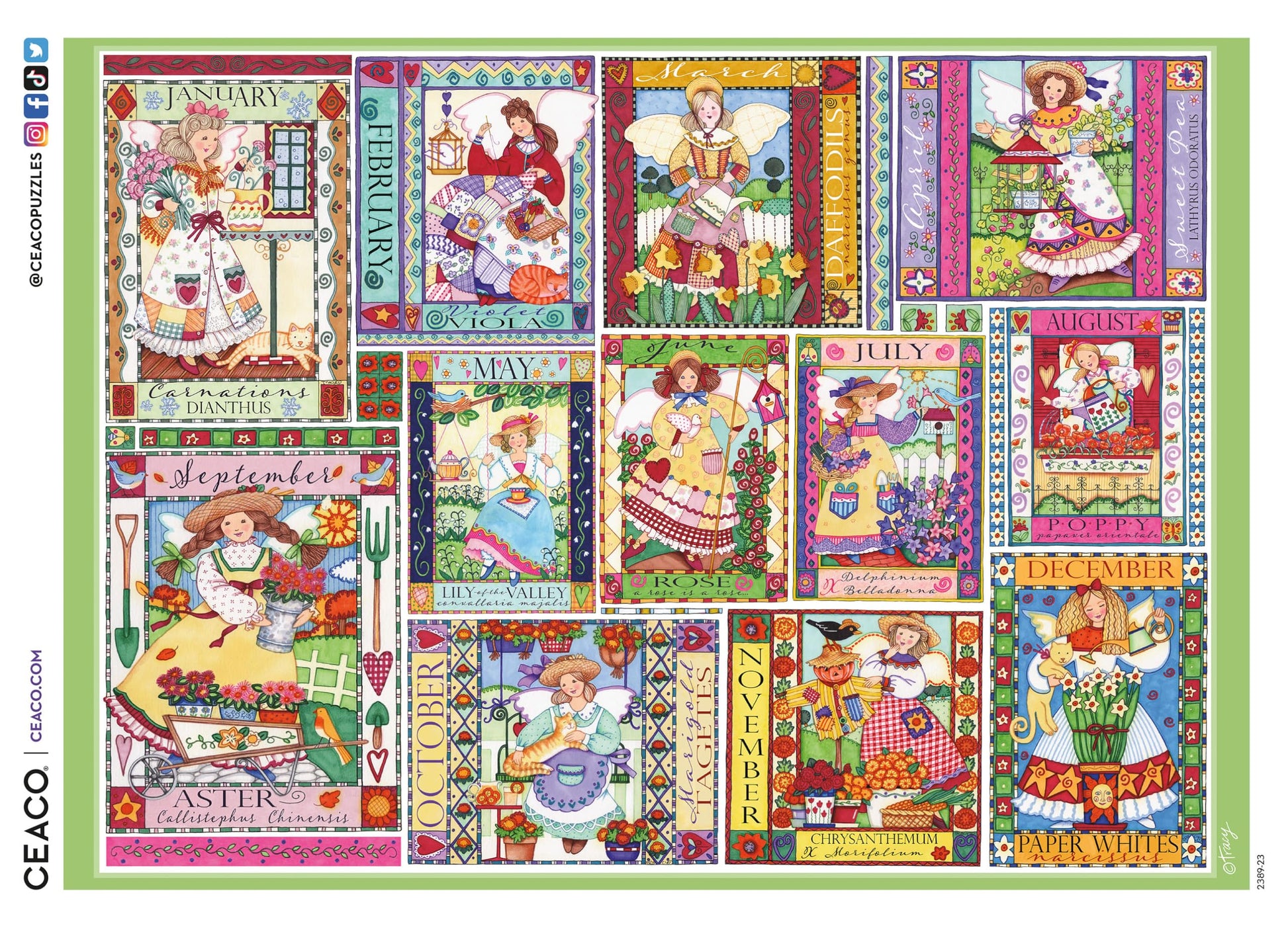 Ceaco - Garden Fairies - 500 Large Piece Jigsaw Puzzle for Adults