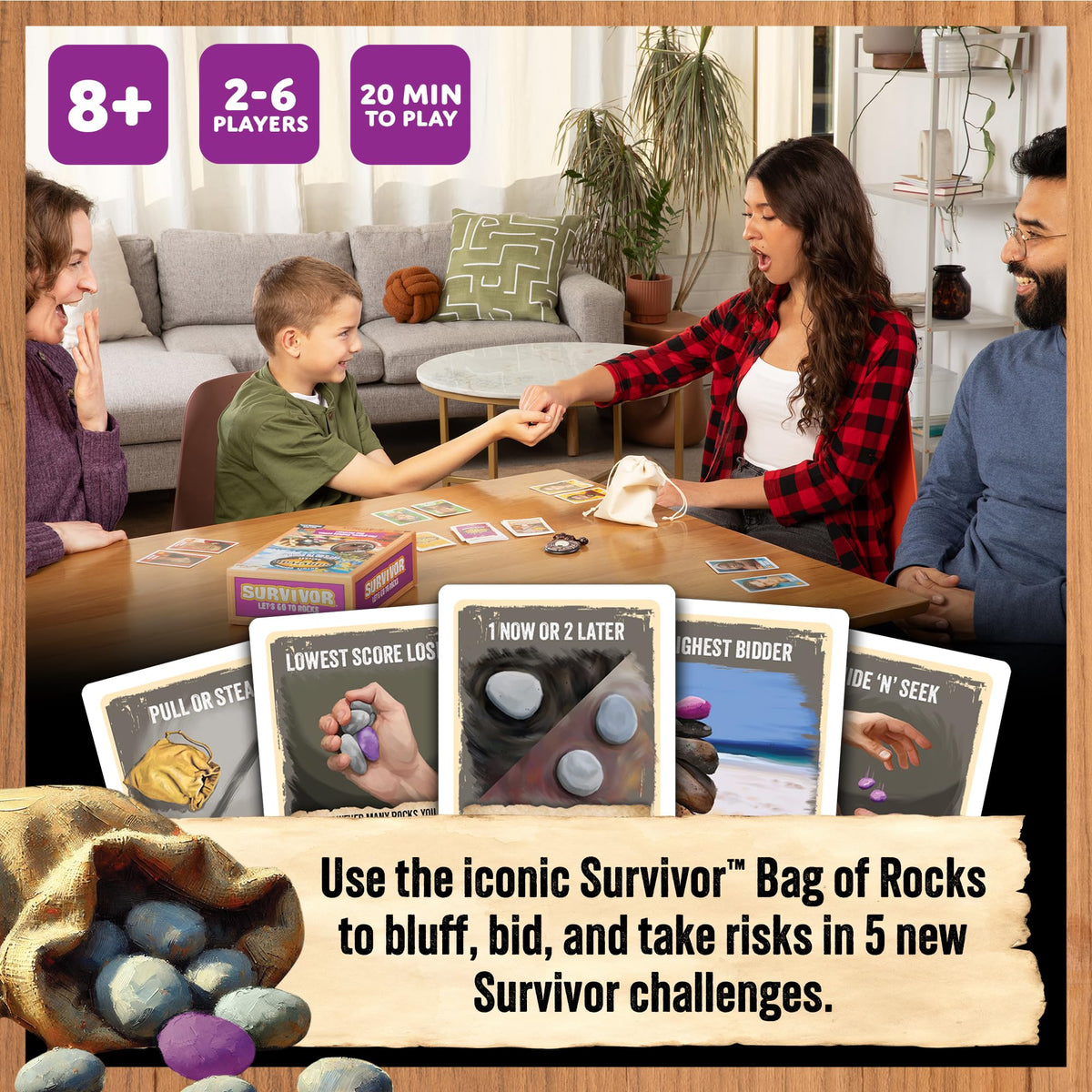 Exploding Kittens: Survivor Let's Go to Rocks, 2-6 Players, Ages 8+