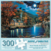 Bits and Pieces 300 Piece Puzzles for Adults - Cabin by the Lake - 300 Large Pieces 18" x 24" Jigsaw Puzzles, Nature Fall, No 2 Pieces Alike