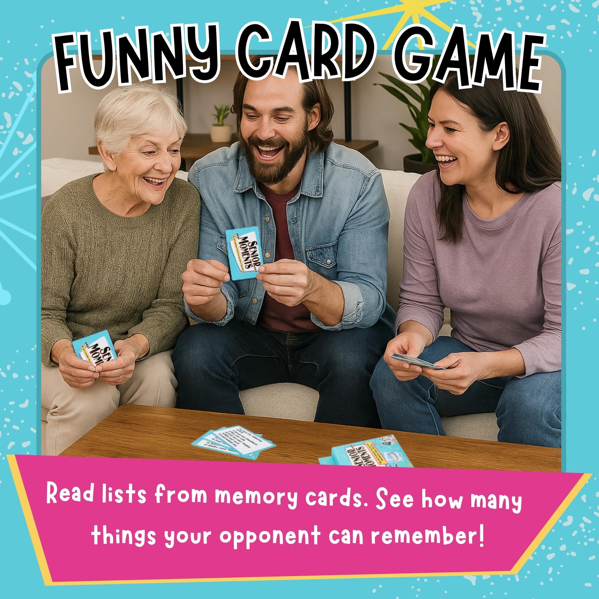 TDC Games Senior Moments Travel Edition - Memory Card Game for Adults, Pocket-Size Travel Card Game with 46 Memory Cards and Instructions, Quick Play