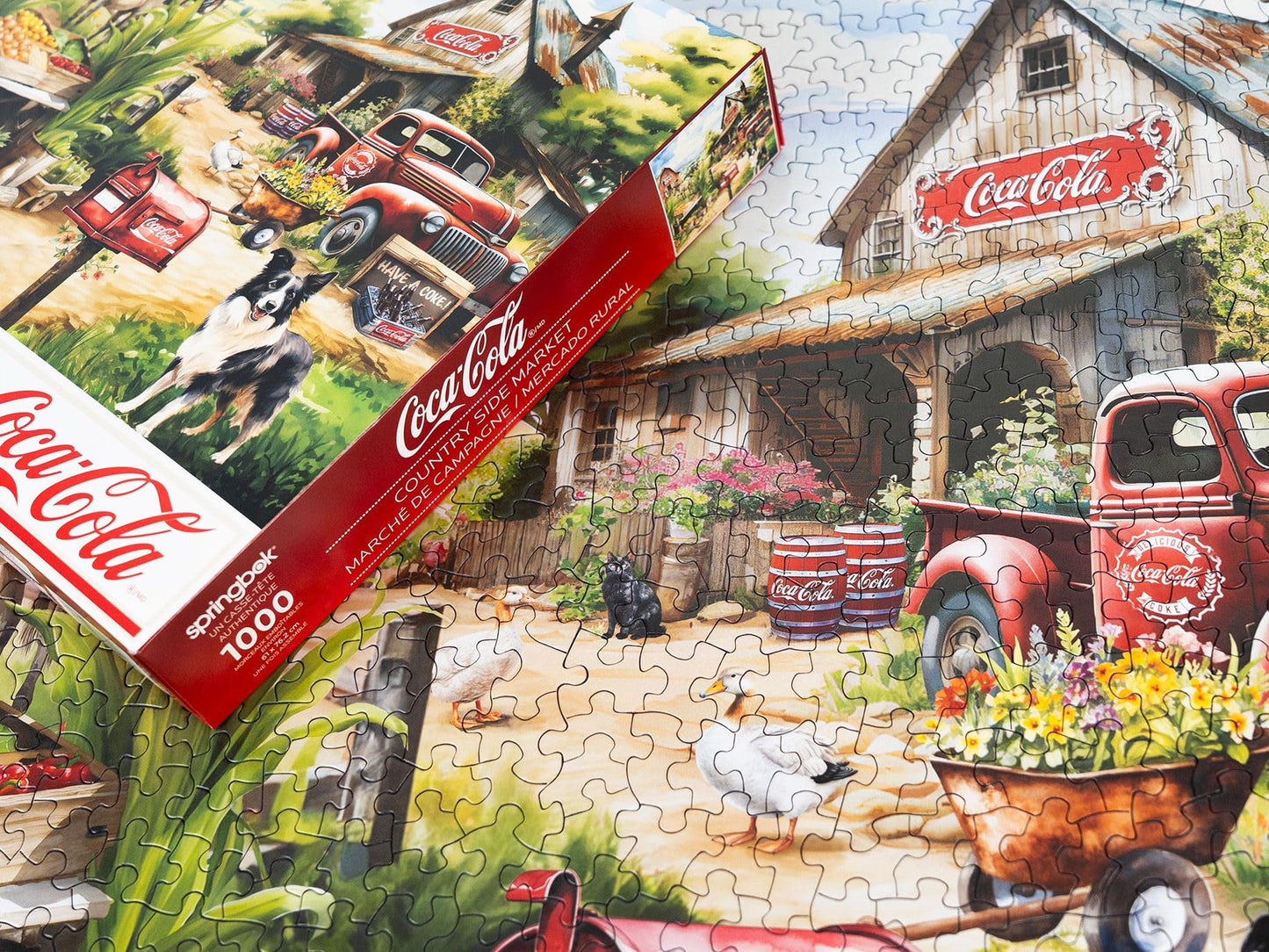 Springbok Coca-Cola Countryside Market 1000 Piece Jigsaw Puzzle for Adults