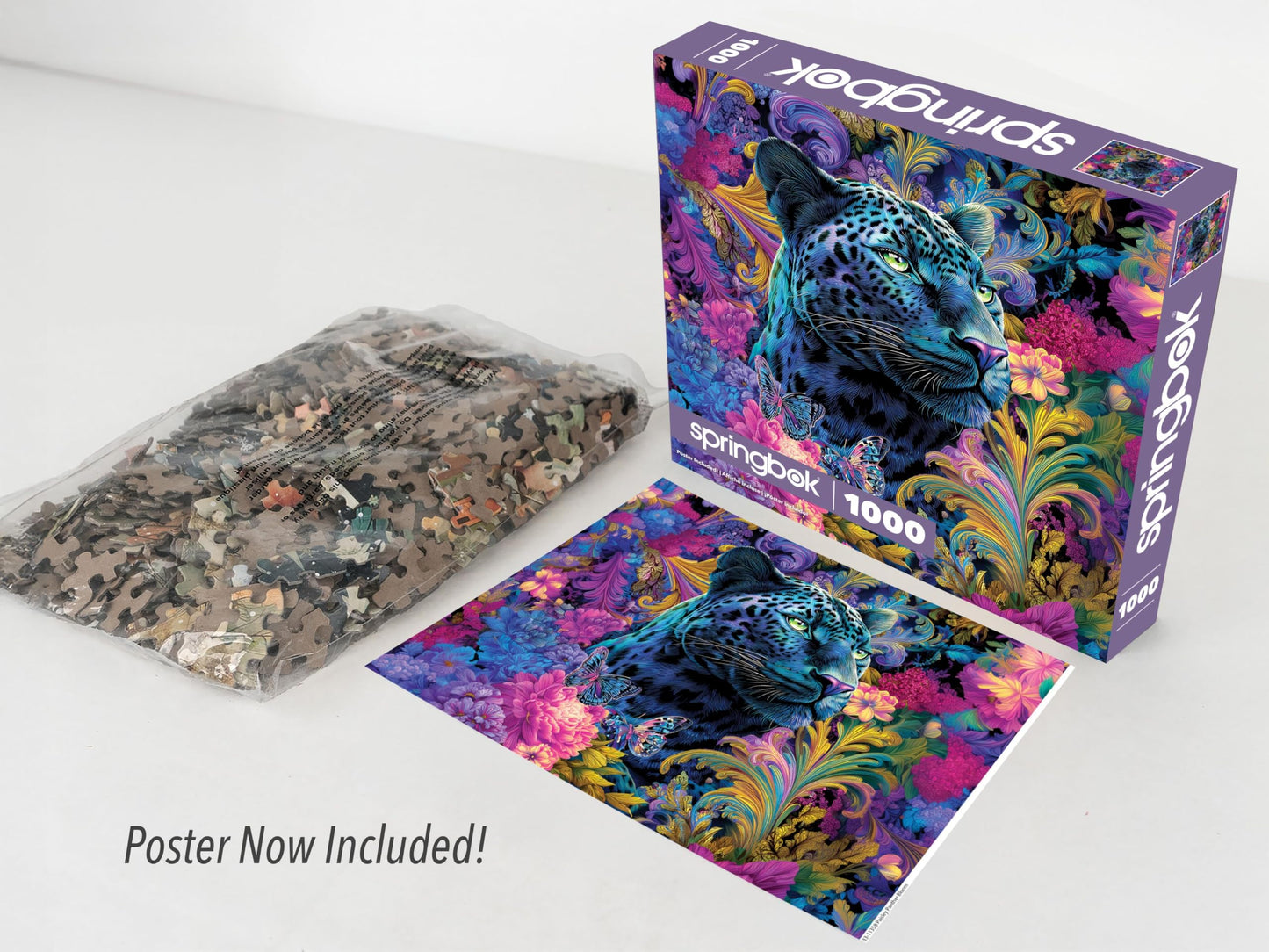 Springbok Paisley Panther Bloom 1000 Piece Jigsaw Puzzle for Adults - Poster Now Included - Unique Cut Pieces - Made in USA
