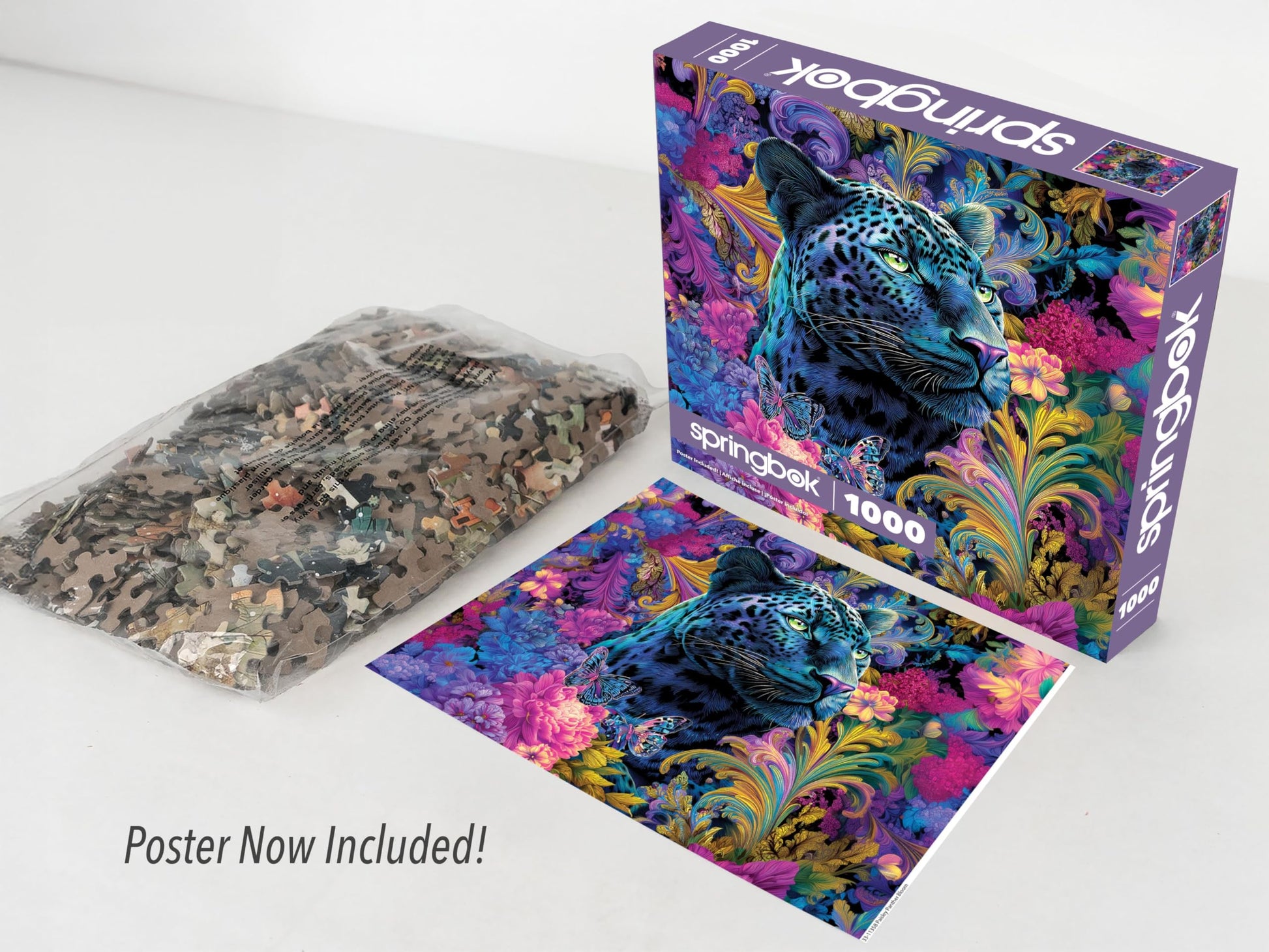 Springbok Paisley Panther Bloom 1000 Piece Jigsaw Puzzle for Adults - Poster Now Included - Unique Cut Pieces - Made in USA