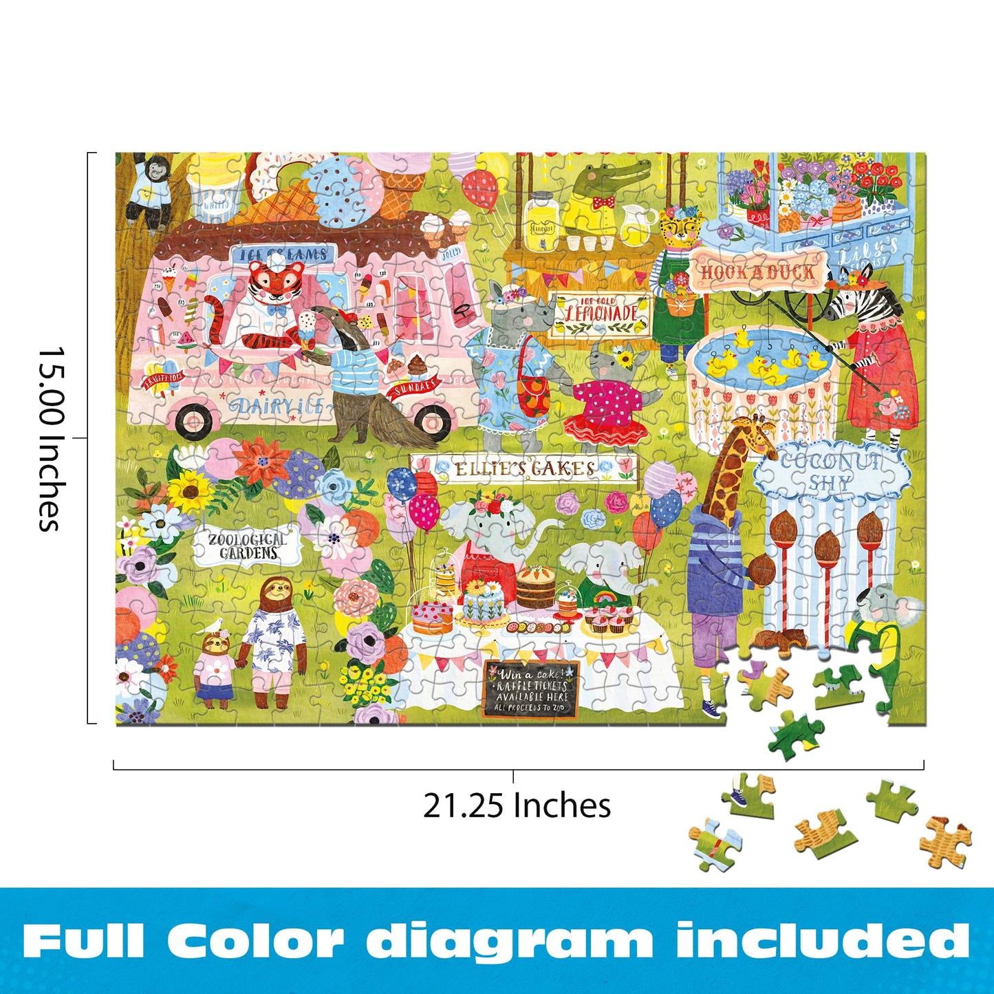 Ceaco - Zoological Gardens - 300 Large Piece Jigsaw Puzzle for Adults