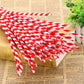 Carykon Pack of 100 Striped Chenille Stems Pipe Cleaners (Red)