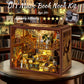 DIY Music Book Nook Kit - 3D Wooden Puzzle for Adults and Teens, Miniature Booknook Bookshelf Insert with LED Light, Ideal Gift for Family