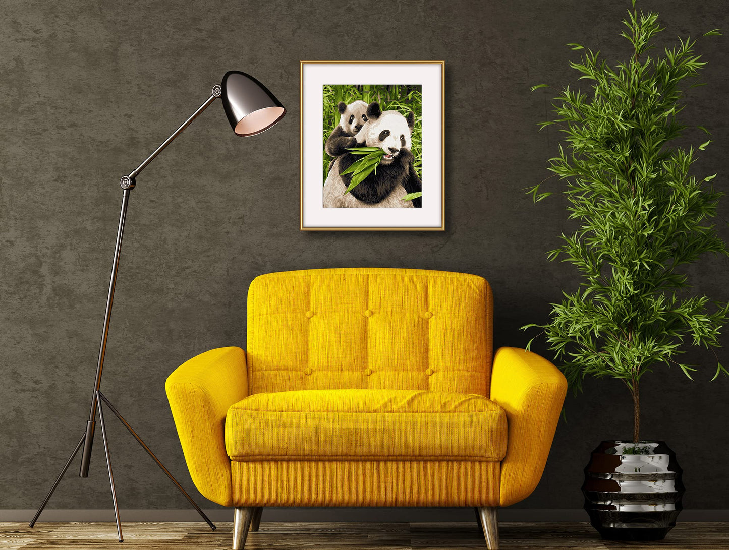 Schipper 609240712 Panda Bears Paint By Numbers Board