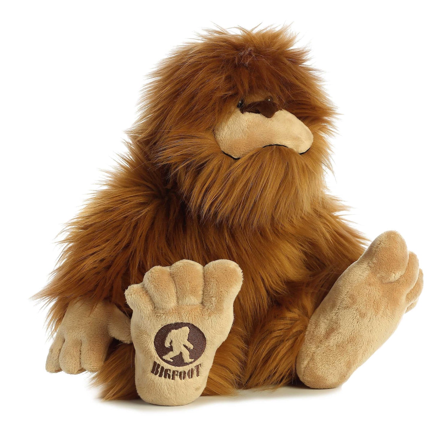 Aurora® Mysterious Fantasy Big Foot Stuffed Animal - Mythical Companion - Imaginative Adventures - Brown 16.5 Inches
