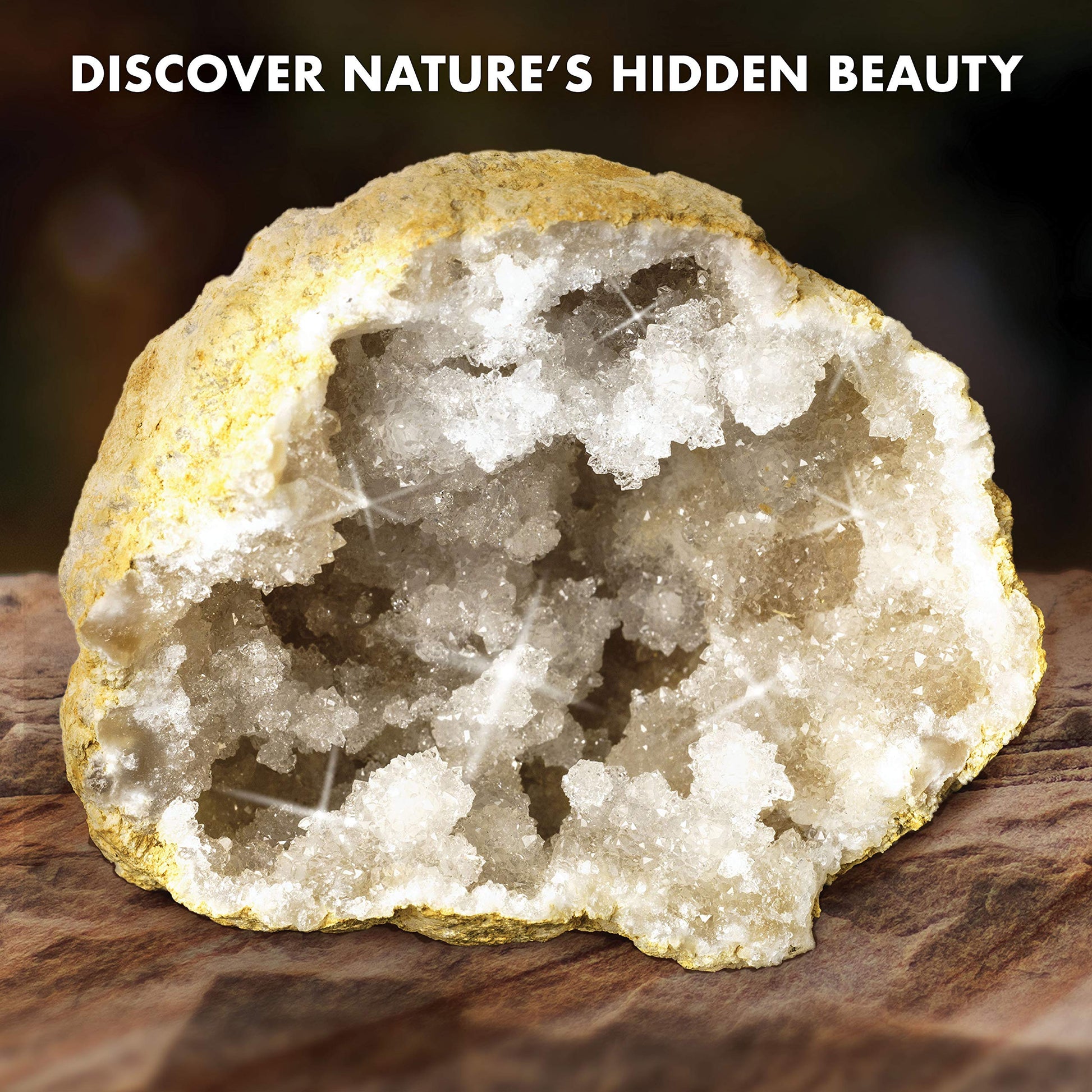 Blue Marble Break Open A Gigantic Geode - Break Your Own Large Geode with Crystals, Earth Science Kit for Kids to Learn Geology, Gifts for Rock