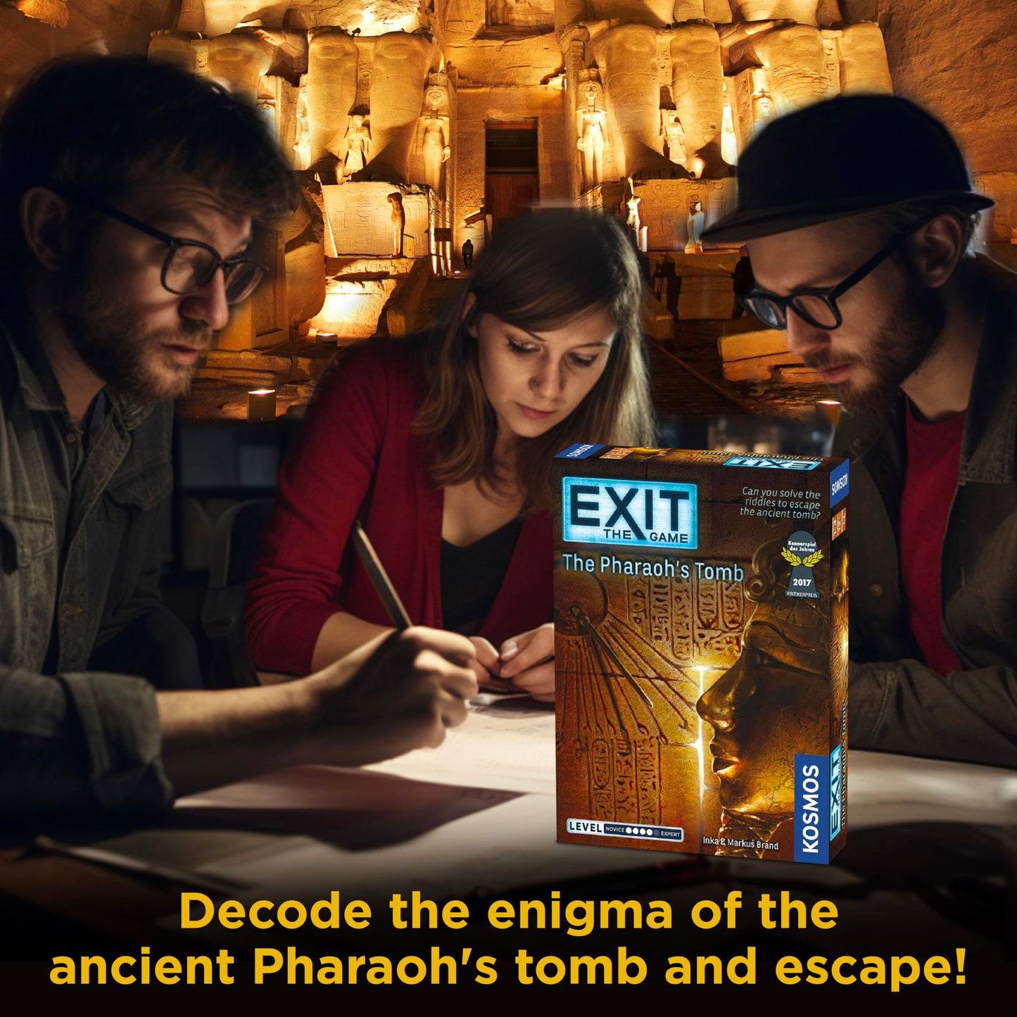 Exit: The Pharaoh's Tomb | Exit: The Game - A Kosmos Game | Kennerspiel Des Jahres Winner | Family-Friendly, Card-Based At-Home Escape Room Experience