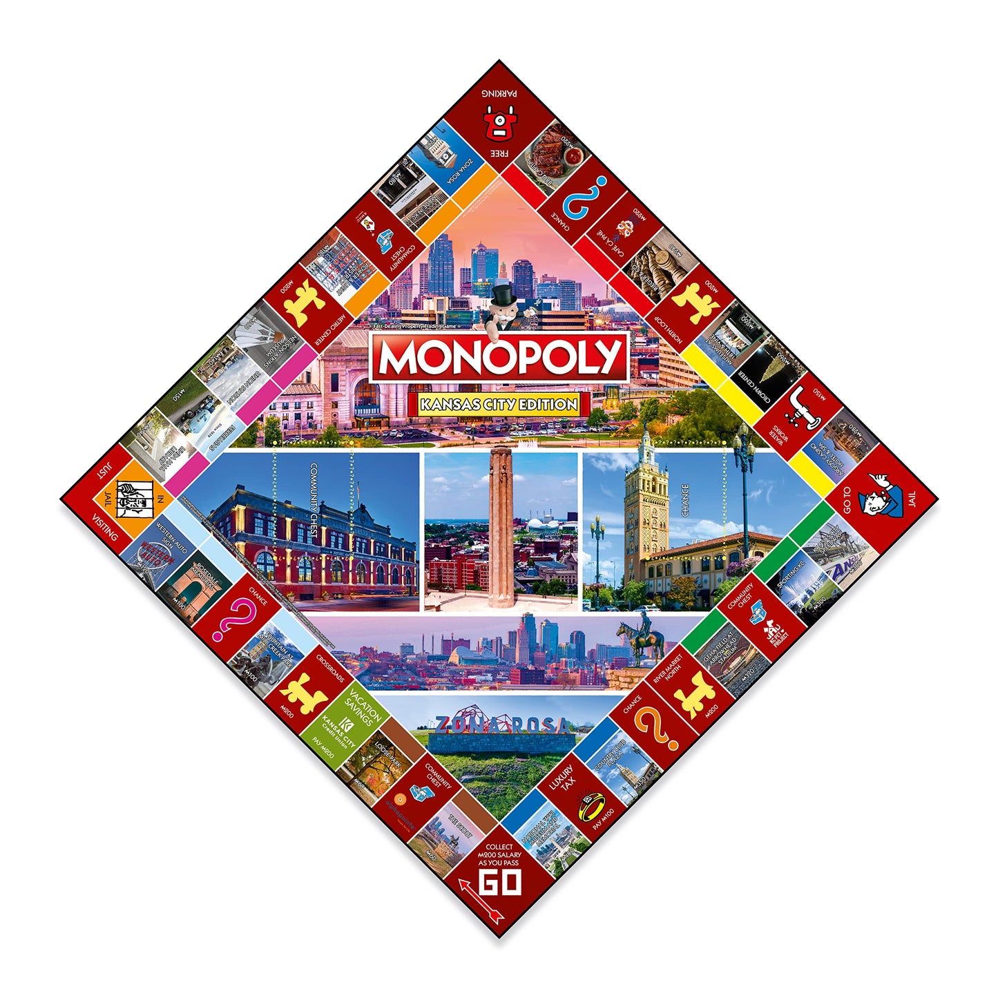 Monopoly Board Game Kansas City Edition: 2-6 Players Family Board Games for Kids and Adults, Board Games for Kids 8 and up, for Kids and Adults, Ideal