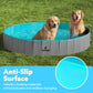 SLOOSH Foldable Dog Kiddie Pool - Portable Hard Plastic Doggie Swimming Pool, Anti-Slip Collapsible Pets Bath Tub Suitable for Kids Toddler Indoor