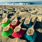 Surf Brush 8 Inch Custom Wood Handle Pink Bristles
