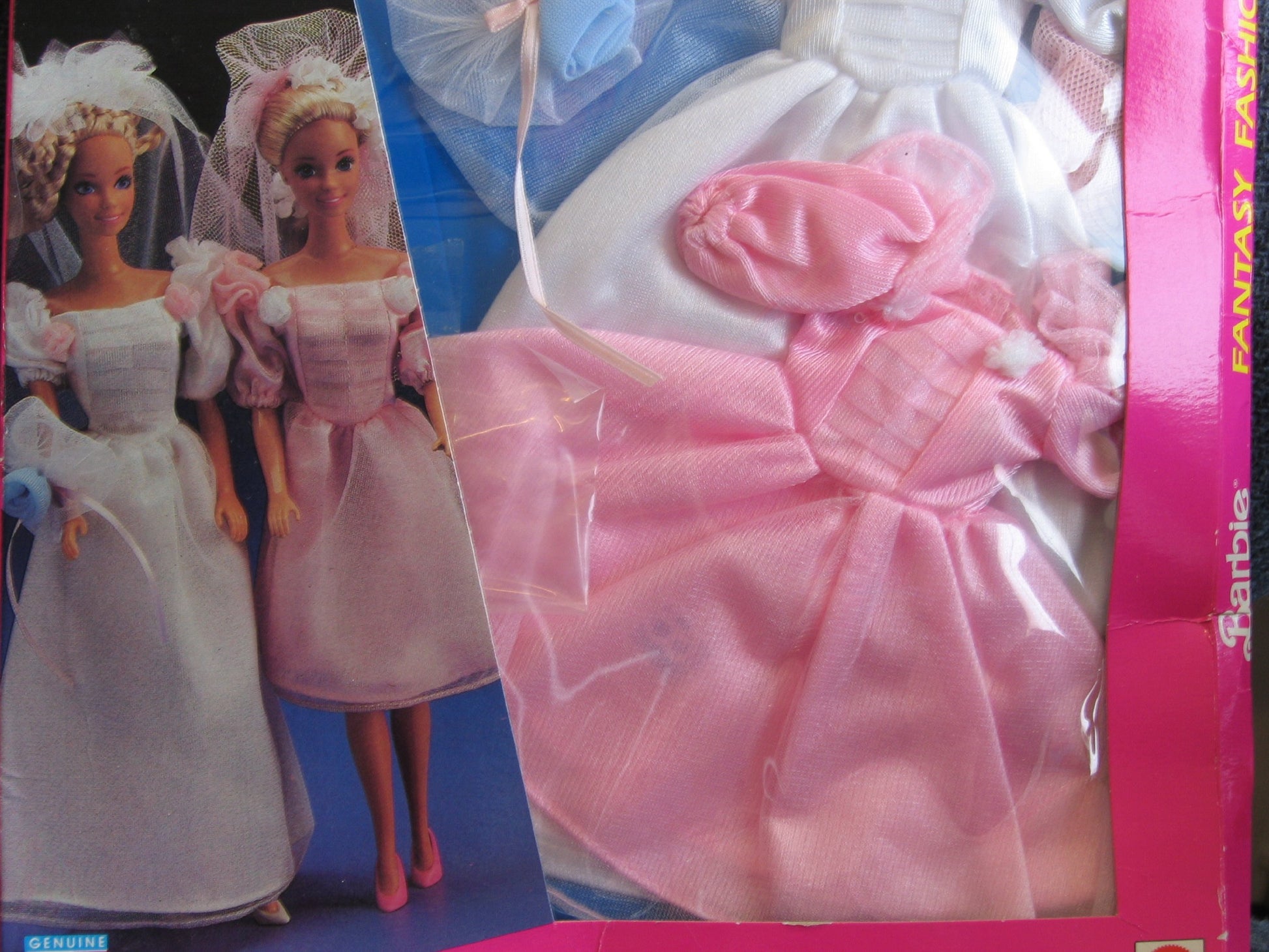 Barbie Fantasy Fashions - 2 WEDDING BRIDAL Fashion Outfits (1989)