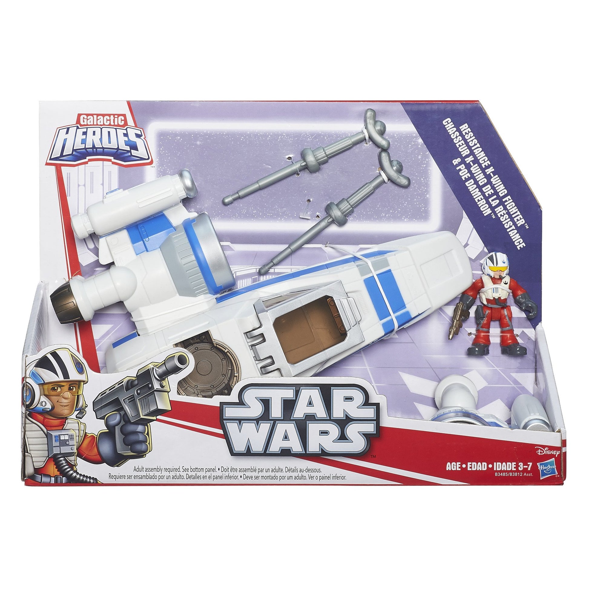 STAR WARS Galactic Heroes Po Damerons X-Wing and Po Dameron Action Figure