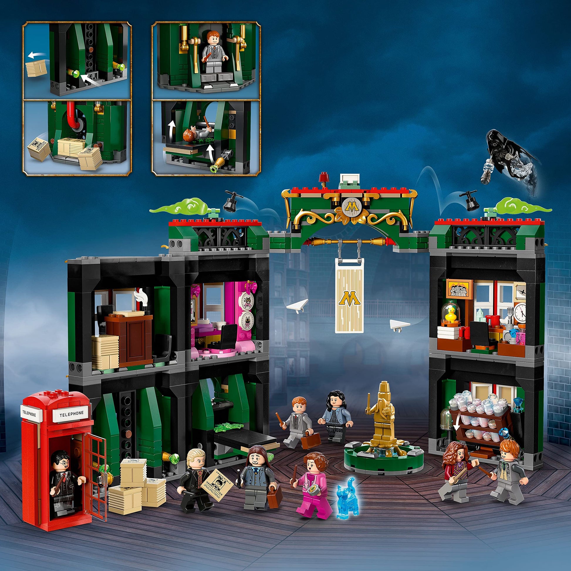 LEGO Harry Potter The Ministry of Magic Building Toy 76403 Large Modular Building Set with 12 Minifigures, Harry Potter Gift Idea for Kids Boys Girls
