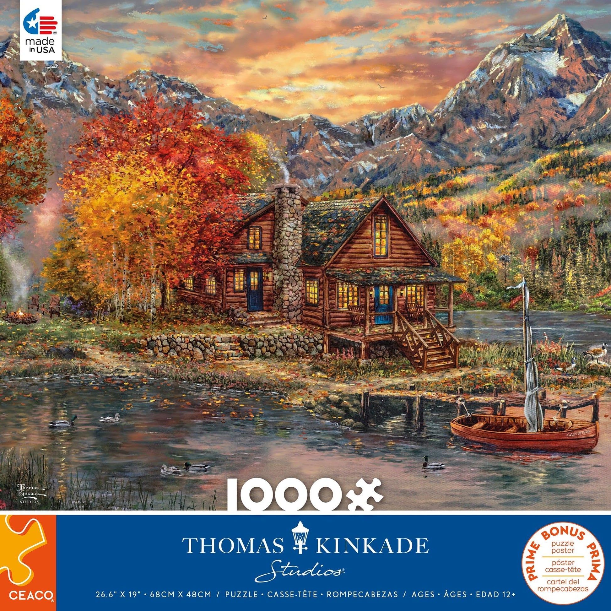 Ceaco - Thomas Kinkade A Perfect Fall Day - 1000 Piece Puzzle for Adults