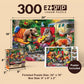 MasterPieces 300 Piece EZ Grip Jigsaw Puzzle - Snack Bandits - Large Pieces for Adults & Family, 18" x 24", Retro Summer Cabin Theme
