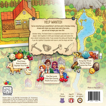 ConcernedApe Stardew Valley Cooperative Board Game Ages 13+ 1 to 4 Players
