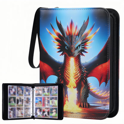 Trading Card Storage Album - 900 Pocket Card Binder with 50 Durable 9-Pocket Pages, Zipper Closure Collector's Album, Removable Sleeves for Card