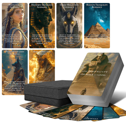 ZZBUY Ancient Egyptian Oracle Cards, Egyptian Symbols Oracle Deck for Beginners, Oracle Card with Meanings on Them