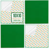 Barcaloo Peel and Stick Self Adhesive Baseplates Mat - 4 Pack 10x10 Inch Adhesive Base Board for Building Brick Table, Green Panels for Table Top Play