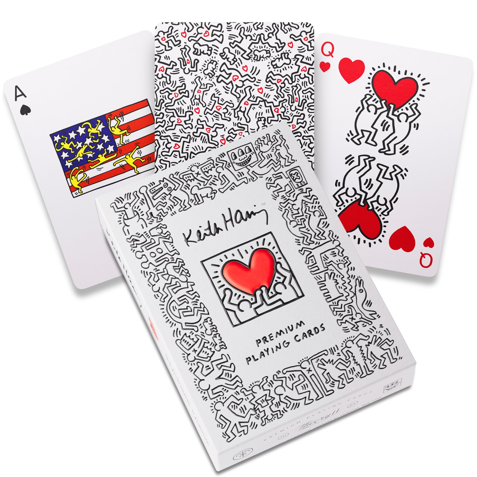 theory11 Keith Haring Playing Cards - Pop Art Poker Deck with Bold Character Artwork, Magic, Cardistry, Game Night Gift for Art Lovers, Card