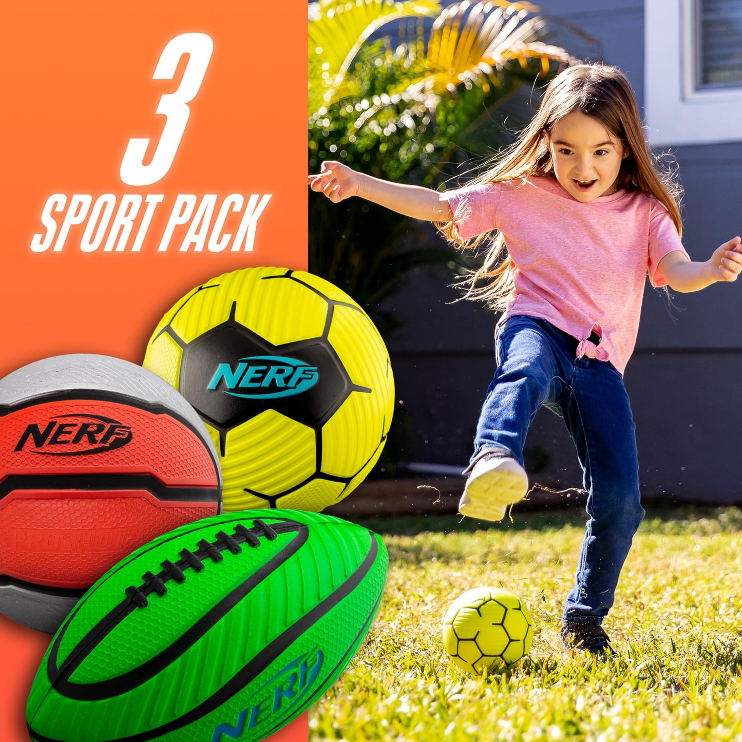 Franklin Sports NERF Mini Foam Sports Ball Set - 3 Pack - Multi