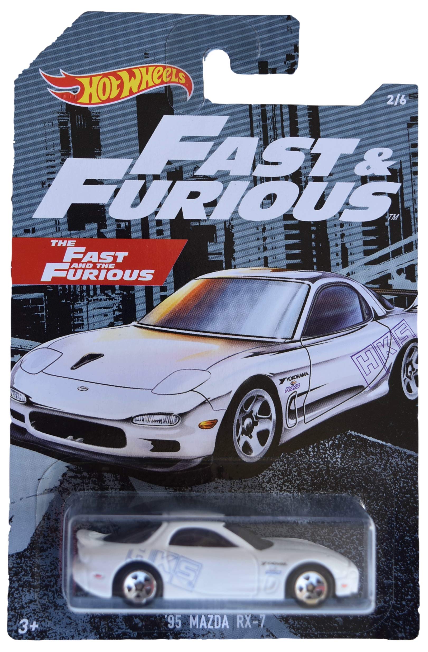 Hot Wheels Fast & Furious '95 Mazda RX 7 2/6, White