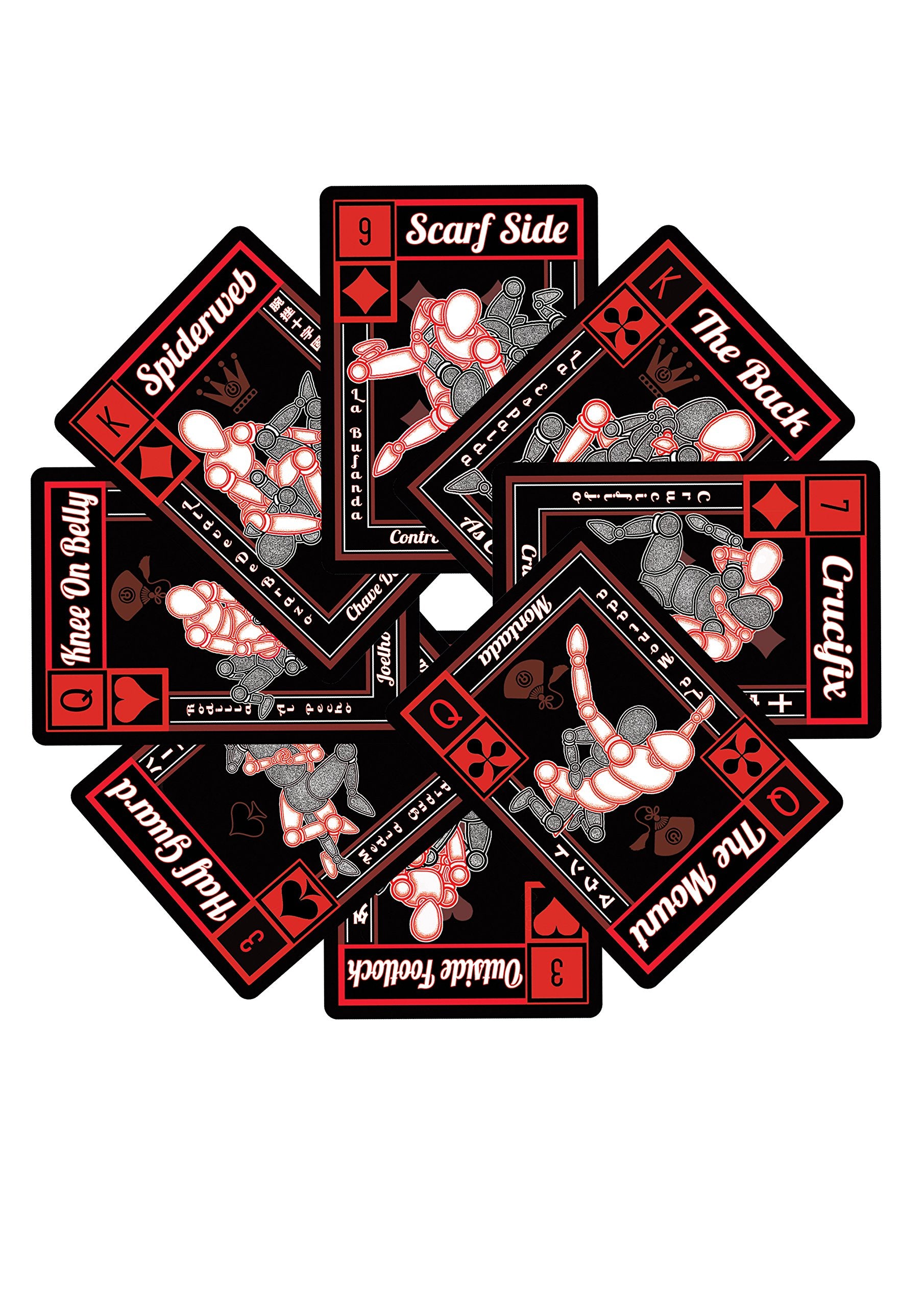 Game of Rolls - Brazilian Jiu Jitsu (BJJ) Grappling Game and Training aid + Traditional Deck of Playing Cards (2 in 1) Adults and Kids, Perfect as