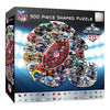 MasterPieces 500-Piece NFL Drip Art Helmet Shaped Puzzle - Perfect for NFL Fanatics - 25"x22"