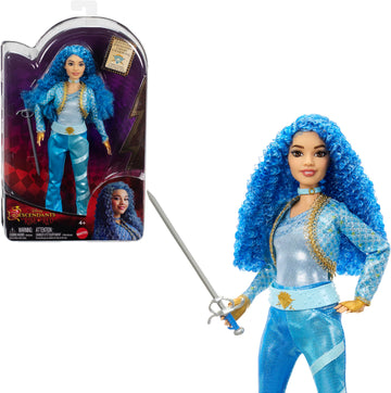 Mattel Disney Descendants: The Rise of Red Fashion Doll & Accessory, Princess Chloe Charming, Daughter of Cinderella with Movie-Inspired Clothes &