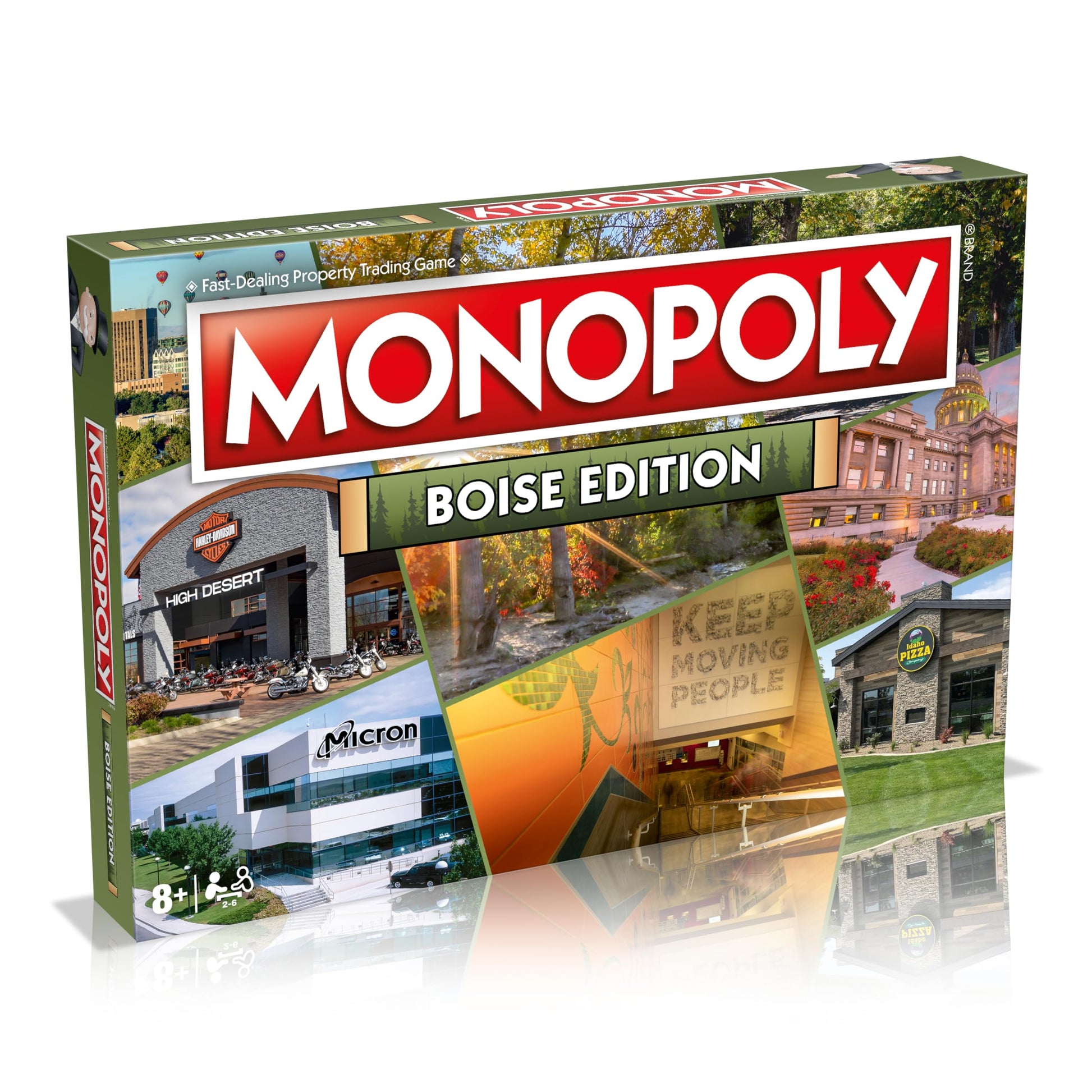 Monopoly Board Game Boise Edition: 2-6 Players Family Board Games for Kids and Adults, Board Games for Kids 8 and up, for Kids and Adults, Ideal