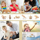 Puzzled 3D Puzzle Styracosaurus Dinosaur Wood Craft Construction Model Kit Educational DIY Wooden Dino Toy Assemble Model Unfinished Crafting Hobby