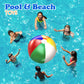 4E's Novelty Beach Balls [3 Pack] 20" Inflatable Beach Balls for Kids - Pool Games Toys for Kids & Toddlers, Classic Rainbow Color, Easter Outdoor