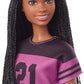 Barbie: Big City, Big Dreams Brooklyn” Roberts Doll (11.5-in, Brunette with Braids) & Music Studio Playset with Keyboard & Accessories, Gift for 3