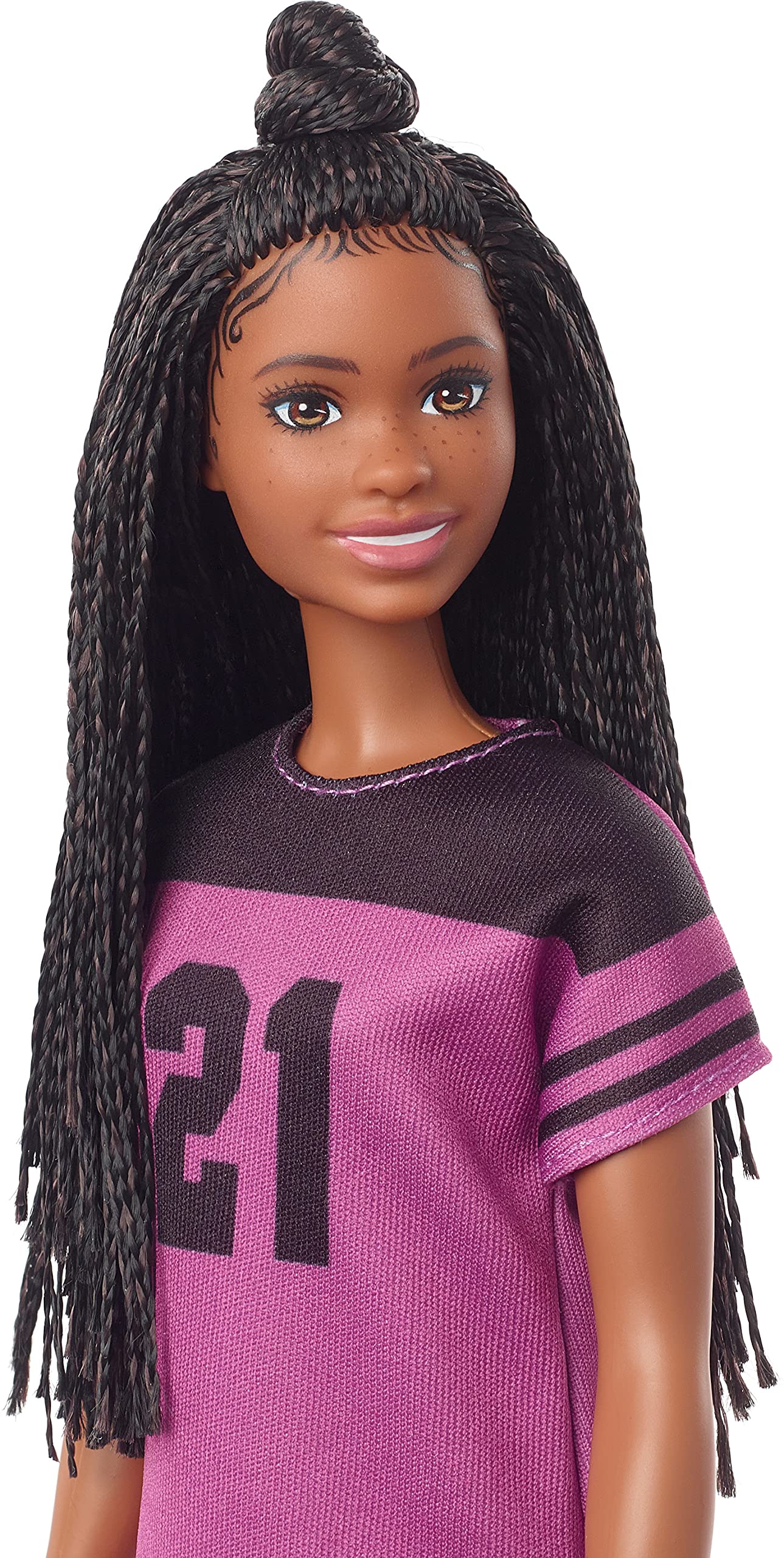 Barbie: Big City, Big Dreams Brooklyn” Roberts Doll (11.5-in, Brunette with Braids) & Music Studio Playset with Keyboard & Accessories, Gift for 3