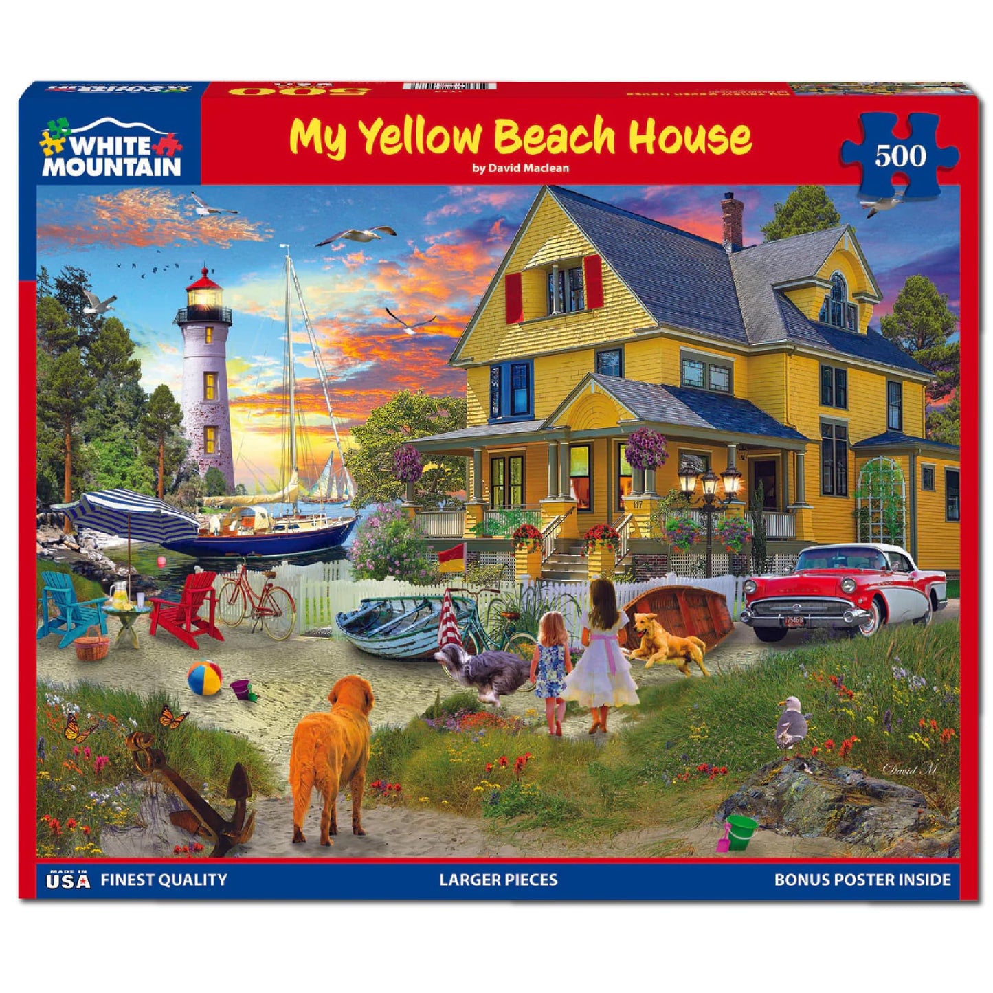 White Mountain 500 Piece Jigsaw Puzzle, My Yellow Beach House