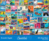 Re-marks Coastal Stamp Collage Puzzle, 500 Large Piece Jigsaw Puzzle for All Ages