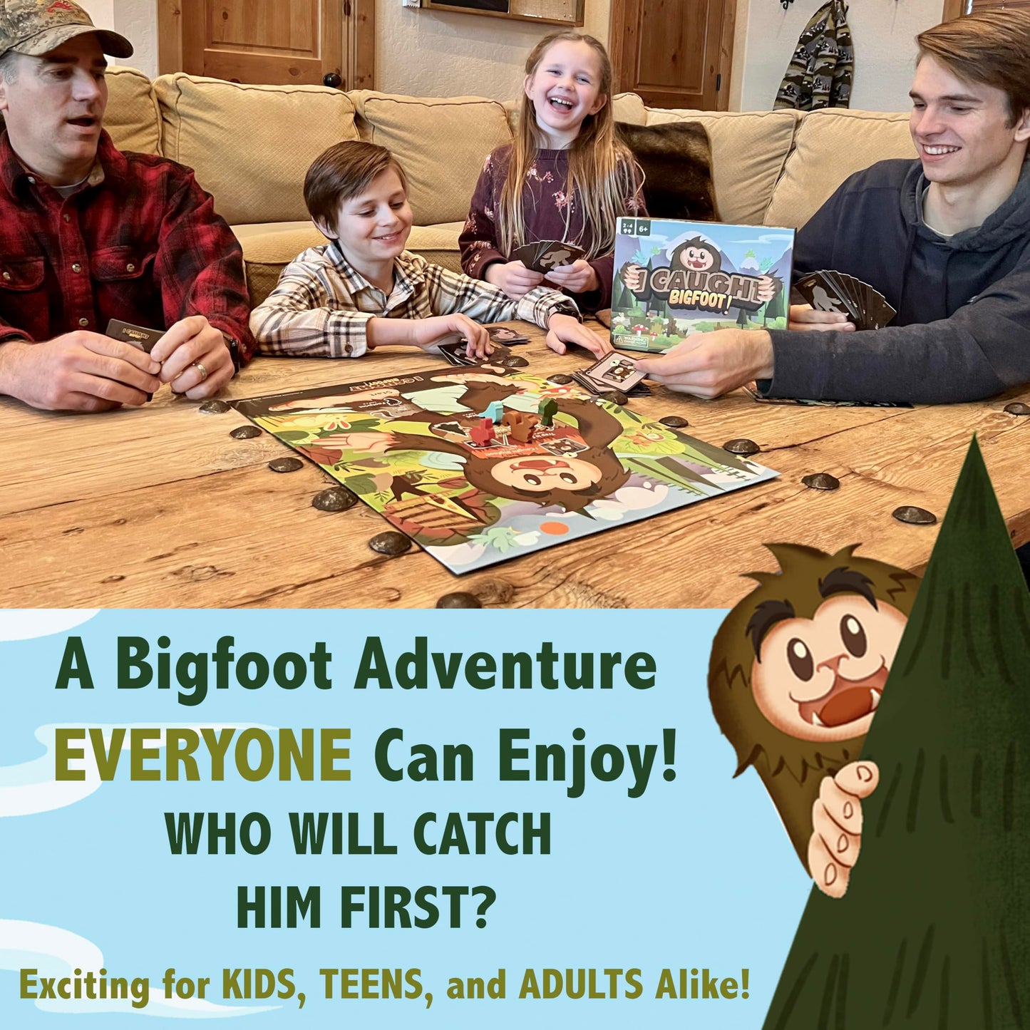 I Caught Bigfoot! - Collect Evidence to Catch The Elusive Bigfoot! Kids Game for Game Night, Family Games for Kids and Adults, Board Game for Family